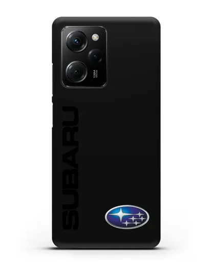 Чехол с надписью Subaru и логотипом силиконовый для Xiaomi Poco X5 Pro