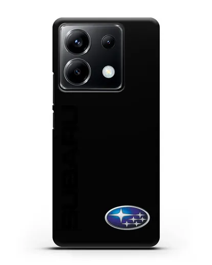 Чехол с надписью Subaru и логотипом силиконовый для Xiaomi Poco X6
