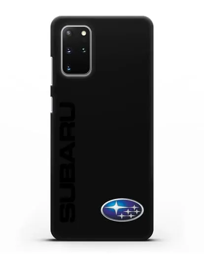 Чехол с надписью Subaru и логотипом силиконовый для Samsung Galaxy S20 Plus [SM-G985F]