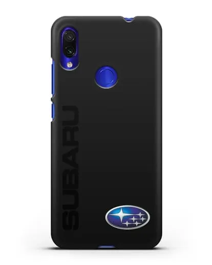 Чехол с надписью Subaru и логотипом силиконовый для Xiaomi Redmi Note 7