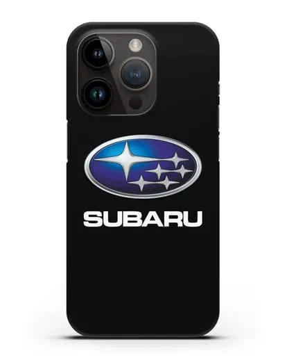 Чехол с логотипом Subaru силиконовый для iPhone 14 Pro