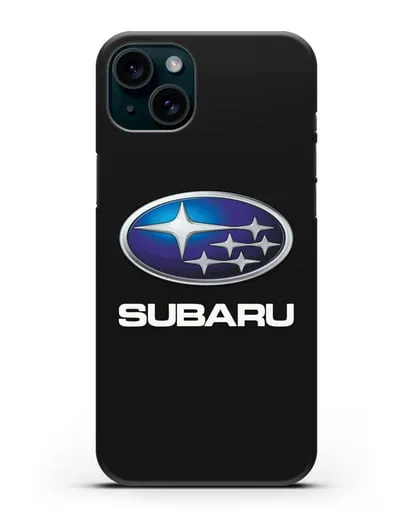 Чехол с логотипом Subaru силиконовый для iPhone 15 Plus