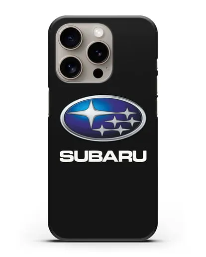 Чехол с логотипом Subaru силиконовый для iPhone 15 Pro