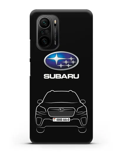 Чехол Subaru Forester с автомобильным номером силиконовый для Xiaomi Poco F3