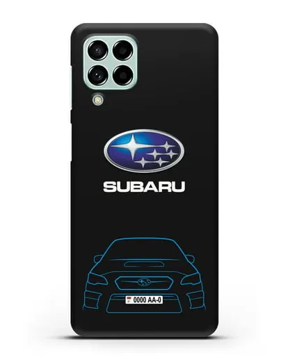 Чехол Subaru WRX STI с автомобильным номером силиконовый для Samsung Galaxy M53 [SM-M536]