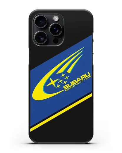 Чехол с логотипом Subaru World Rally Team силиконовый для iPhone 15 Pro Max