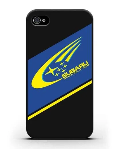 Чехол с логотипом Subaru World Rally Team силиконовый для iPhone 4/4s