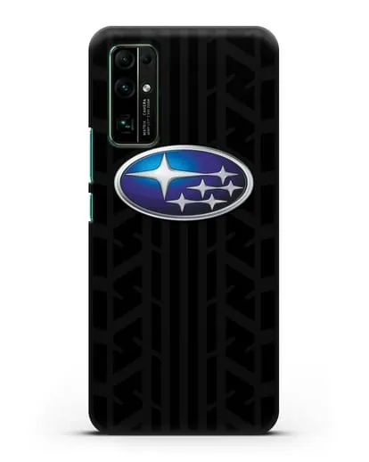 Чехол с эмблемой Subaru с протектором шин силиконовый для Honor 30