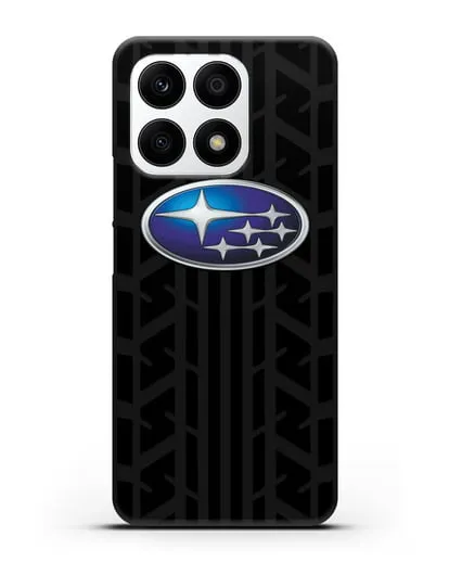 Чехол с эмблемой Subaru с протектором шин силиконовый для Honor X8a