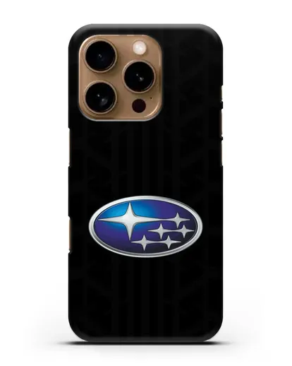 Чехол с эмблемой Subaru с протектором шин силиконовый для iPhone 16 Pro