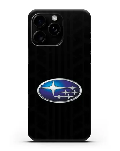 Чехол с эмблемой Subaru с протектором шин силиконовый для iPhone 16 Pro Max
