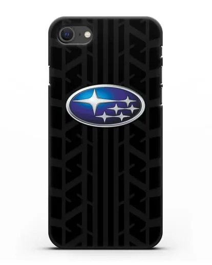 Чехол с эмблемой Subaru с протектором шин силиконовый для iPhone SE 2020