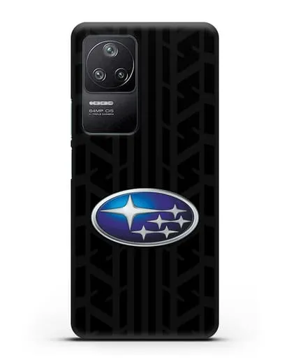 Чехол с эмблемой Subaru с протектором шин силиконовый для Xiaomi Poco F4