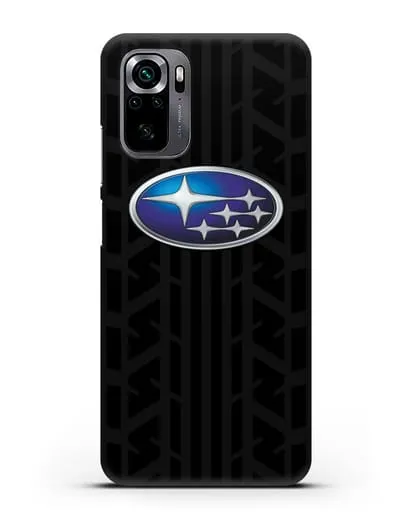 Чехол с эмблемой Subaru с протектором шин силиконовый для Xiaomi Poco M5s