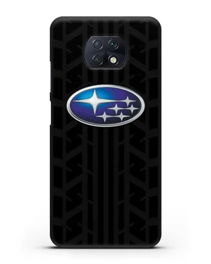 Чехол с эмблемой Subaru с протектором шин силиконовый для Xiaomi Redmi Note 9T