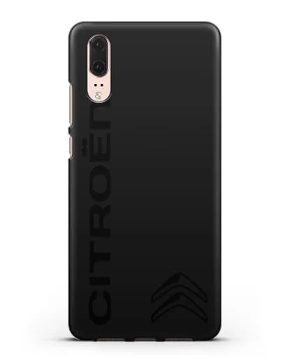 Чехол с надписью Citroen и логотипом силиконовый для Huawei P20