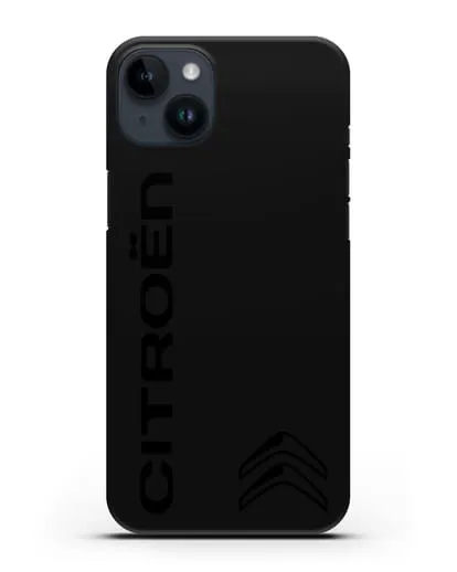 Чехол с надписью Citroen и логотипом силиконовый для iPhone 14 Plus