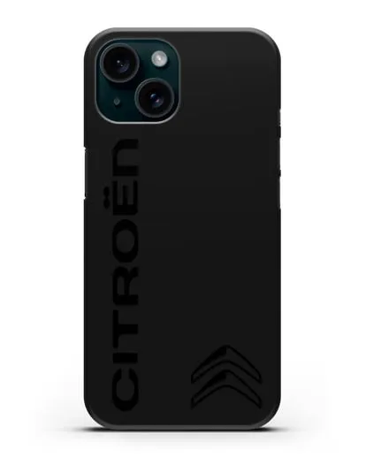 Чехол с надписью Citroen и логотипом силиконовый для iPhone 15