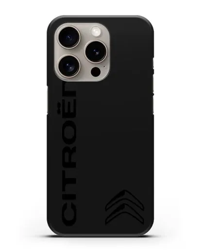 Чехол с надписью Citroen и логотипом силиконовый для iPhone 15 Pro