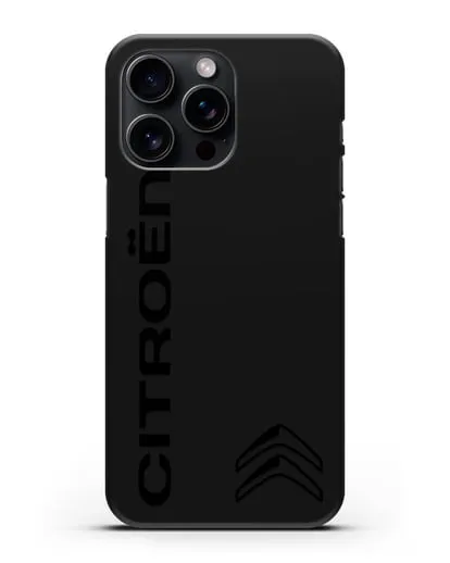 Чехол с надписью Citroen и логотипом силиконовый для iPhone 15 Pro Max