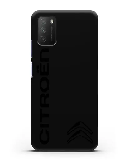 Чехол с надписью Citroen и логотипом силиконовый для Xiaomi Poco M3