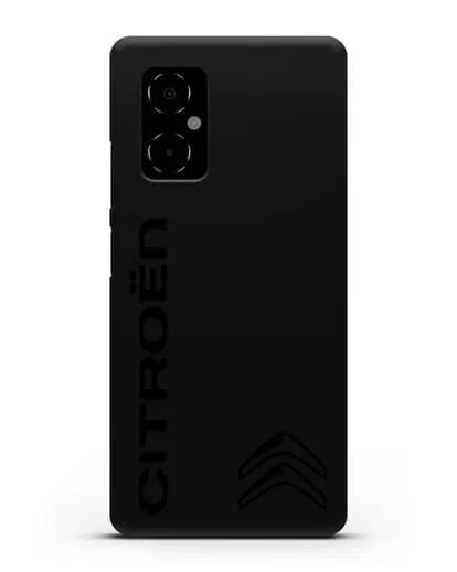 Чехол с надписью Citroen и логотипом силиконовый для Xiaomi Poco M4 5G