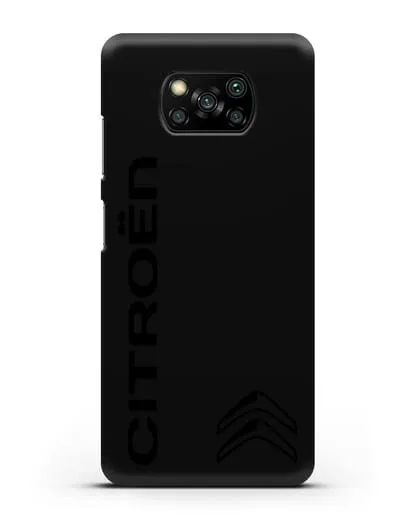 Чехол с надписью Citroen и логотипом силиконовый для Xiaomi Poco X3 Pro
