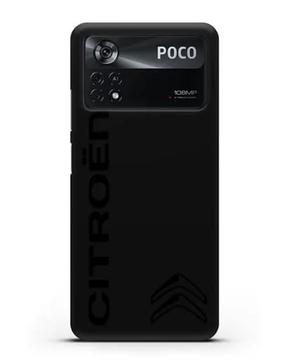 Чехол с надписью Citroen и логотипом силиконовый для Xiaomi Poco X4 Pro