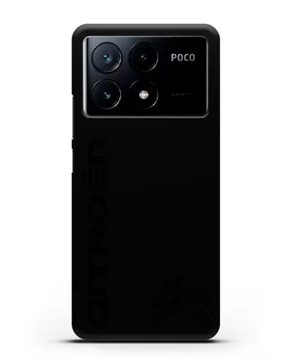 Чехол с надписью Citroen и логотипом силиконовый для Xiaomi Poco X6 Pro