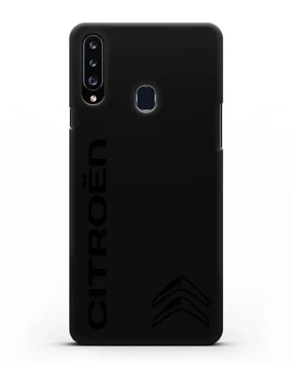 Чехол с надписью Citroen и логотипом силиконовый для Samsung Galaxy A20s [SM-A207FN]