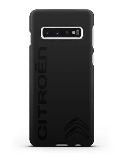 Чехол с надписью Citroen и логотипом силиконовый для Samsung Galaxy S10 [SM-G973F]