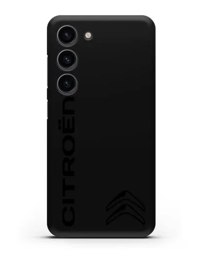Чехол с надписью Citroen и логотипом силиконовый для Samsung Galaxy S23 [SM-S911]