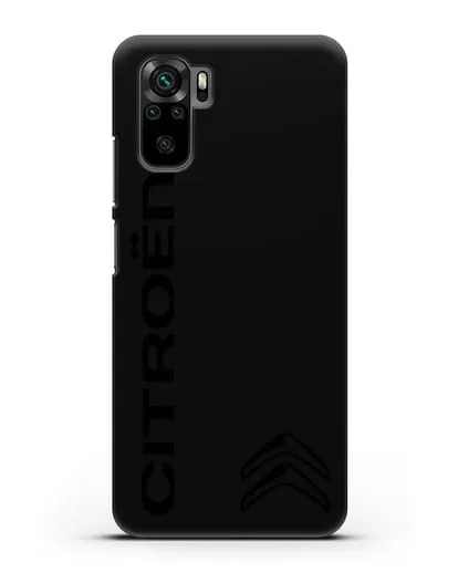 Чехол с надписью Citroen и логотипом силиконовый для Xiaomi Redmi Note 10