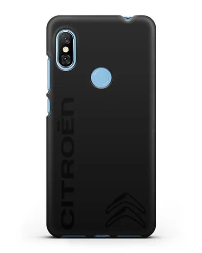 Чехол с надписью Citroen и логотипом силиконовый для Xiaomi Redmi Note 6 Pro