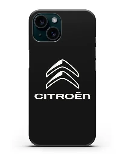 Чехол с логотипом Citroen силиконовый для iPhone 15