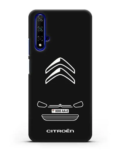 Чехол Citroen с автомобильным номером силиконовый для Honor 20
