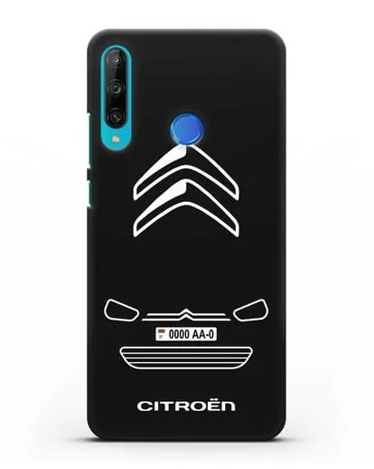 Чехол Citroen с автомобильным номером силиконовый для Honor 9C