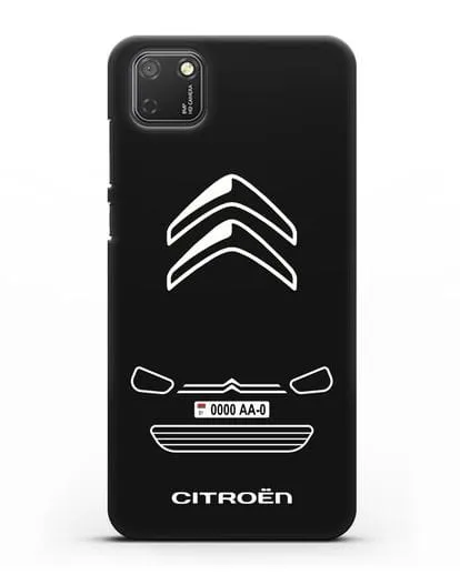 Чехол Citroen с автомобильным номером силиконовый для Honor 9S