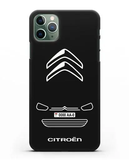 Чехол Citroen с автомобильным номером силиконовый для iPhone 11 Pro Max