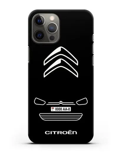 Чехол Citroen с автомобильным номером силиконовый для iPhone 12 Pro Max