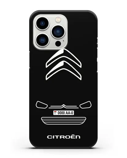 Чехол Citroen с автомобильным номером силиконовый для iPhone 13 Pro