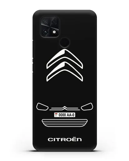 Чехол Citroen с автомобильным номером силиконовый для Xiaomi Poco C40