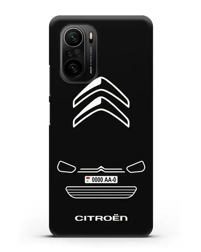 Чехол Citroen с автомобильным номером силиконовый для Xiaomi Poco F3