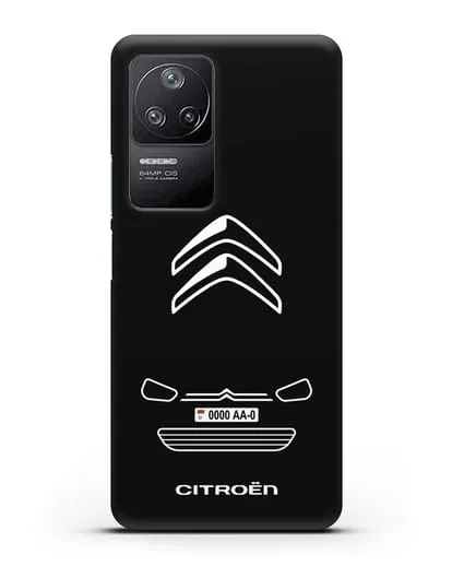 Чехол Citroen с автомобильным номером силиконовый для Xiaomi Poco F4