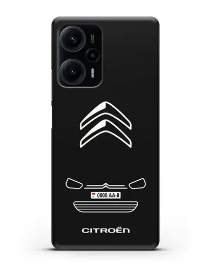 Чехол Citroen с автомобильным номером силиконовый для Xiaomi Poco F5