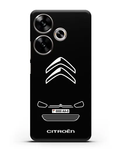 Чехол Citroen с автомобильным номером силиконовый для Xiaomi Poco F6