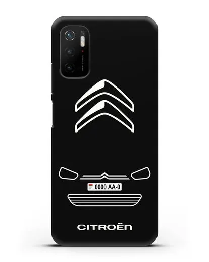 Чехол Citroen с автомобильным номером силиконовый для Xiaomi Poco M3 Pro