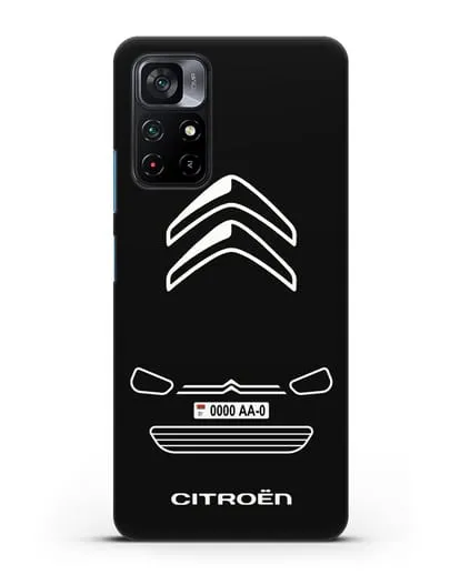 Чехол Citroen с автомобильным номером силиконовый для Xiaomi Poco M4 Pro 5G