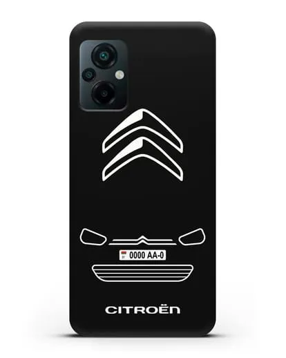 Чехол Citroen с автомобильным номером силиконовый для Xiaomi Poco M5