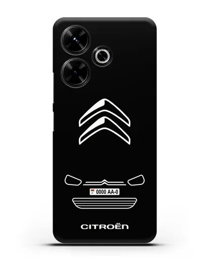 Чехол Citroen с автомобильным номером силиконовый для Xiaomi Poco M6